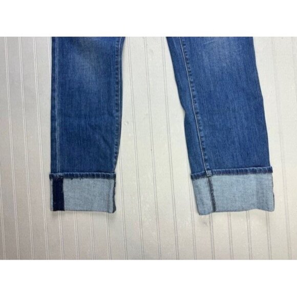Loft Size 4 Womens Jeans High Rise Straight Mid Rise Stretch Crop Cuff - Picture 5 of 5
